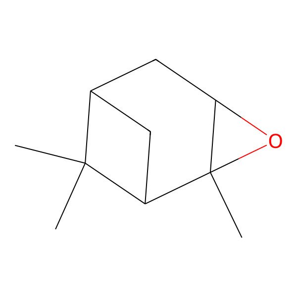 2D Structure of (1R-(1alpha,2beta,4beta,6alpha))-2,2,7-Trimethyl-3-oxatricyclo(4.1.1.02,4)octane