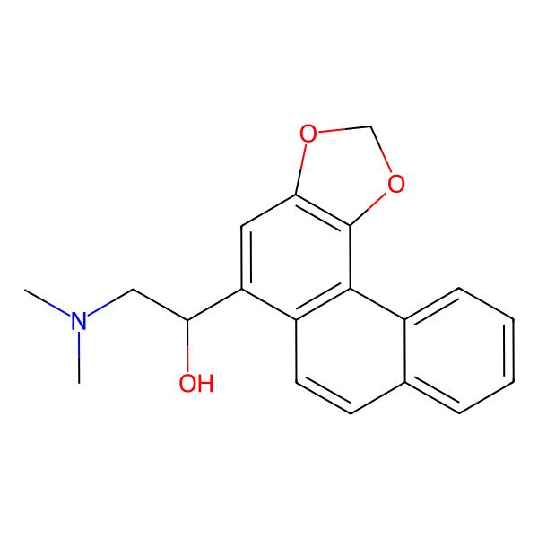 2D Structure of (1R)-2-(dimethylamino)-1-naphtho[2,1-g][1,3]benzodioxol-5-ylethanol