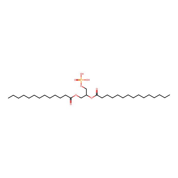 2D Structure of (1r)-2-(Phosphonooxy)-1-[(Tridecanoyloxy)methyl]ethyl Pentadecanoate
