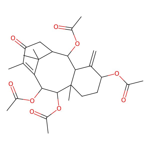 2D Structure of (1R)-2alpha,5alpha,9alpha,10beta-Tetraacetoxytaxa-4(20),11-diene-13-one