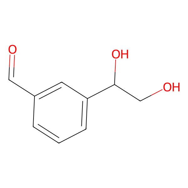 2D Structure of (1R)-(3-formylphenyl)-1,2-ethanediol