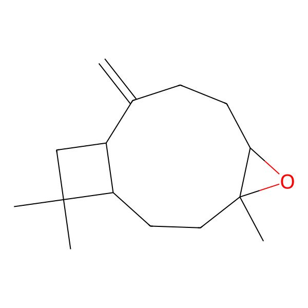 2D Structure of (1R)-4,12,12-trimethyl-9-methylidene-5-oxatricyclo[8.2.0.04,6]dodecane