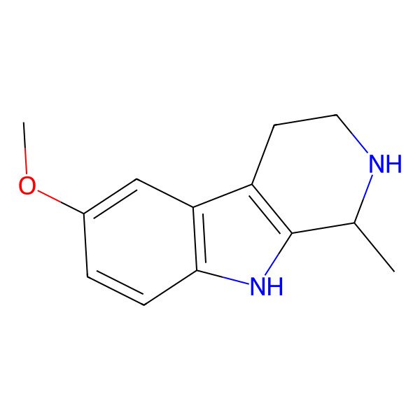 2D Structure of (1R)-6-methoxy-1-methyl-2,3,4,9-tetrahydro-1H-pyrido[3,4-b]indole