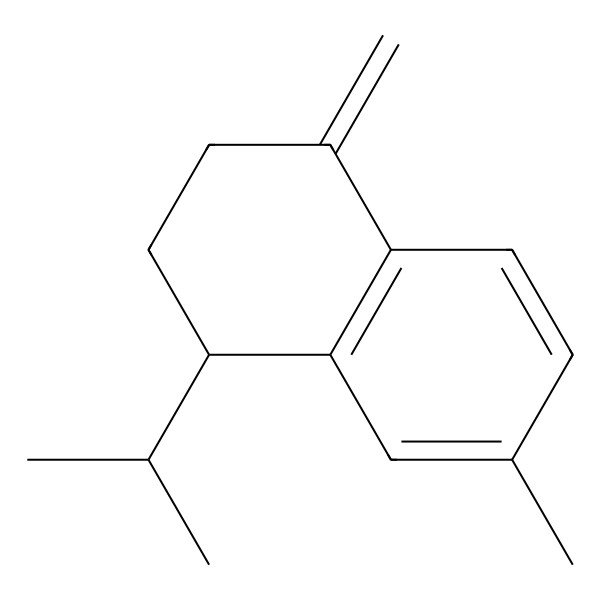 2D Structure of (1R)-7-methyl-4-methylidene-1-propan-2-yl-2,3-dihydro-1H-naphthalene