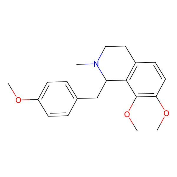 2D Structure of (1R)-7,8-dimethoxy-1-[(4-methoxyphenyl)methyl]-2-methyl-3,4-dihydro-1H-isoquinoline