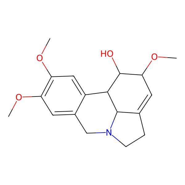 2D Structure of (1R,14R,15R,16R)-4,5,14-trimethoxy-9-azatetracyclo[7.6.1.02,7.012,16]hexadeca-2,4,6,12-tetraen-15-ol