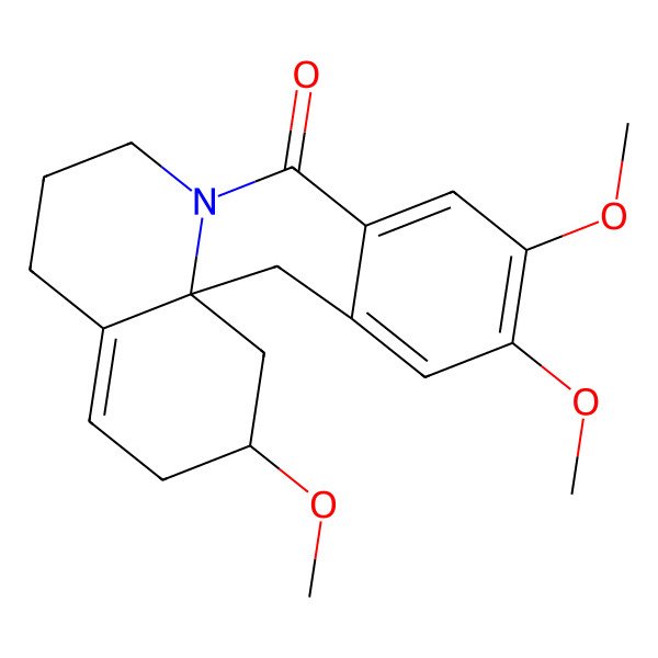 2D Structure of (1R,17S)-5,6,17-trimethoxy-10-azatetracyclo[8.8.0.01,14.03,8]octadeca-3,5,7,14-tetraen-9-one