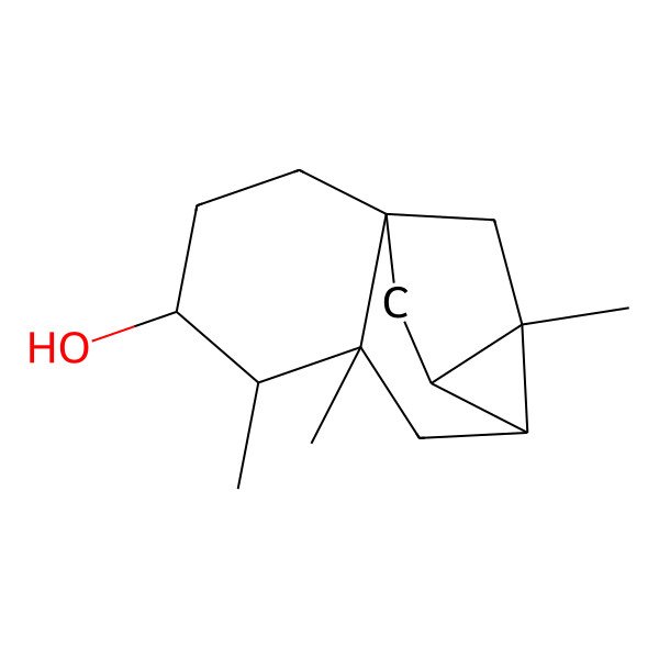 2D Structure of (1R,1aR,2aS,5R,6R,6aS,7aS)-1,6,6a-trimethyldecahydro-1,2a-methanocyclopropa[b]naphthalen-5-ol