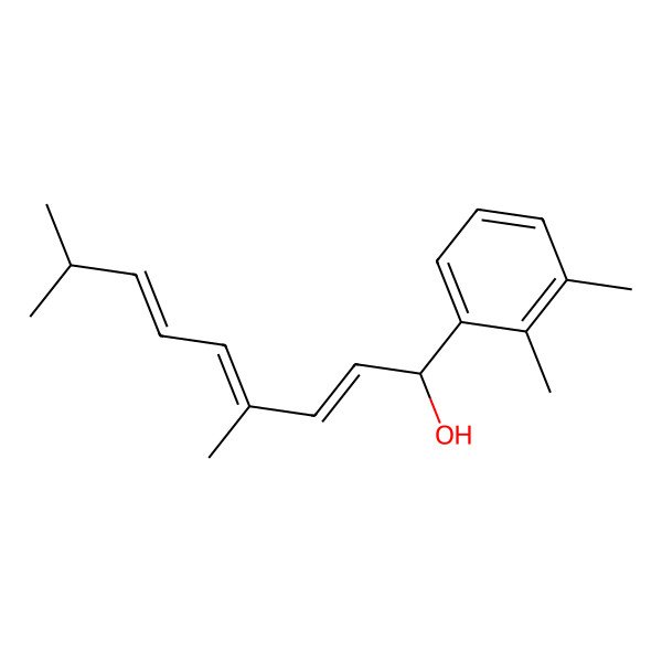 2D Structure of (1R,2E,4E,6E)-1-(2,3-dimethylphenyl)-4,8-dimethylnona-2,4,6-trien-1-ol