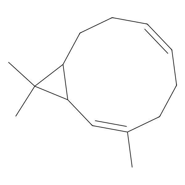 2D Structure of (1R,2E,6E,10R)-3,11,11-trimethylbicyclo[8.1.0]undeca-2,6-diene