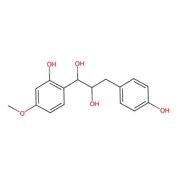2D Structure of (1R,2R)-1-(2-hydroxy-4-methoxyphenyl)-3-(4-hydroxyphenyl)propane-1,2-diol