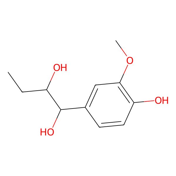 2D Structure of (1R,2R)-1-(4-hydroxy-3-methoxyphenyl)butane-1,2-diol