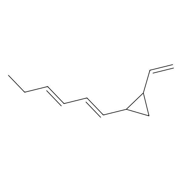 2D Structure of (1R,2R)-1-ethenyl-2-[(1E,3E)-hexa-1,3-dienyl]cyclopropane