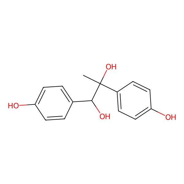 2D Structure of (1R,2R)-1,2-bis(4-hydroxyphenyl)propane-1,2-diol