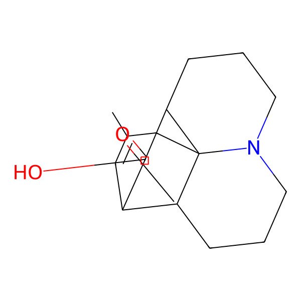 2D Structure of (1R,2R,10R,12S,13R)-12-hydroxy-15-methyl-6-azatetracyclo[8.6.0.01,6.02,13]hexadec-14-en-11-one