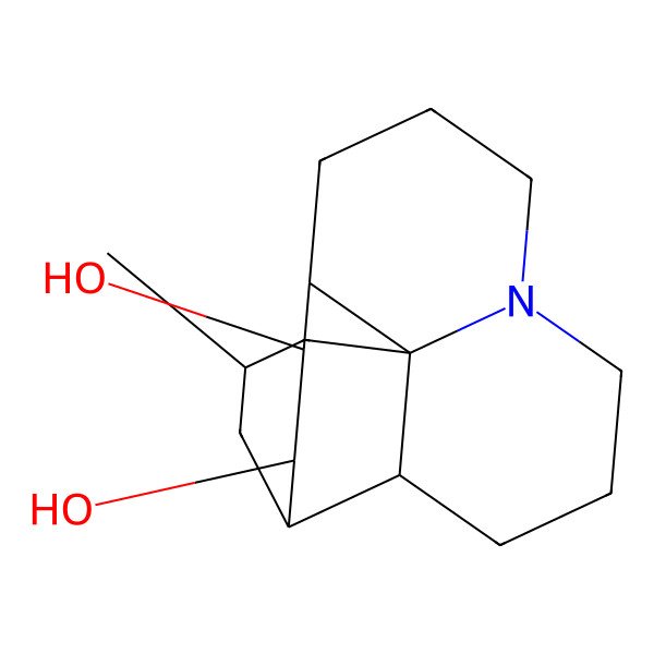 2D Structure of (1R,2R,10S,11S,12R,13R,15R)-15-methyl-6-azatetracyclo[8.6.0.01,6.02,13]hexadecane-11,12-diol