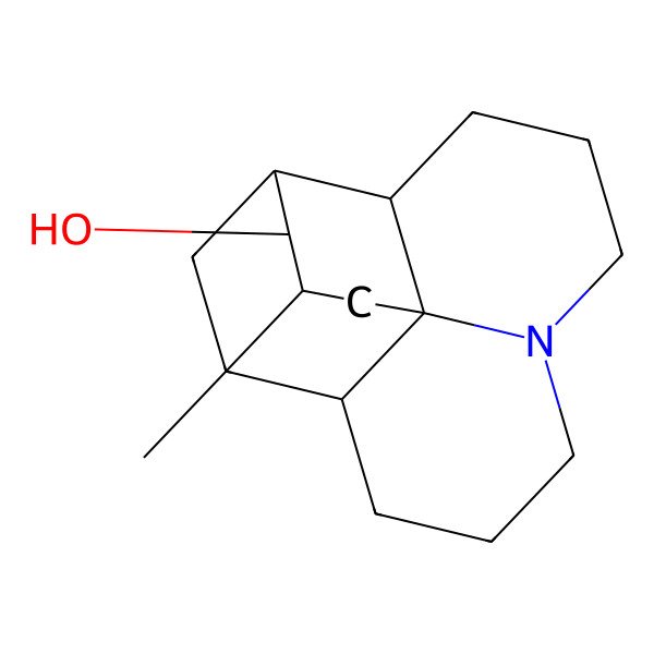 2D Structure of (1R,2R,10S,13R,14S,15R)-15-methyl-6-azatetracyclo[8.6.0.01,6.02,13]hexadecan-14-ol