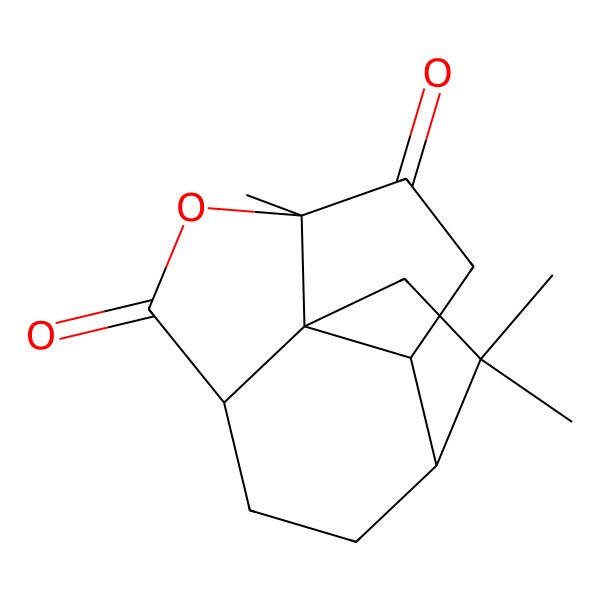 2D Structure of (1R,2R,11R)-5,12,12-trimethyl-6-oxatetracyclo[6.5.0.01,5.02,11]tridecane-4,7-dione