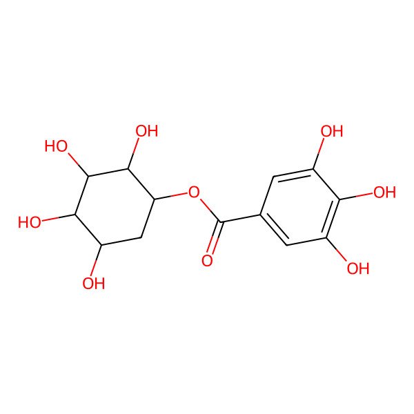 2D Structure of [(1R,2R,3R,4S,5R)-2,3,4,5-tetrahydroxycyclohexyl] 3,4,5-trihydroxybenzoate