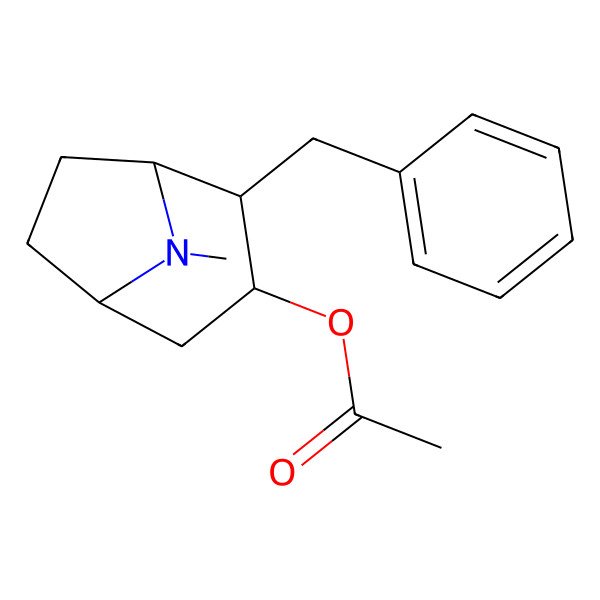 2D Structure of [(1R,2R,3R,5S)-2-benzyl-8-methyl-8-azabicyclo[3.2.1]octan-3-yl] acetate