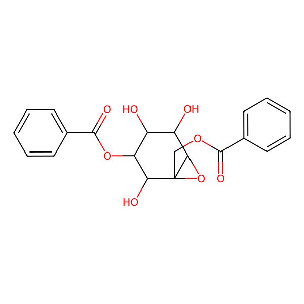 2D Structure of [(1R,2R,3S,4S,5S,6S)-3-benzoyloxy-2,4,5-trihydroxy-7-oxabicyclo[4.1.0]heptan-1-yl]methyl benzoate
