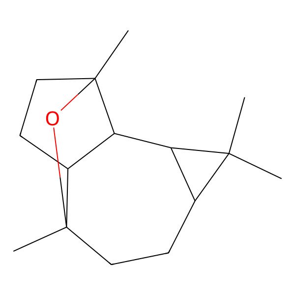 2D Structure of (1R,2R,3S,5S,8S,10S)-4,4,8,10-tetramethyl-9-oxatetracyclo[6.4.0.02,10.03,5]dodecane