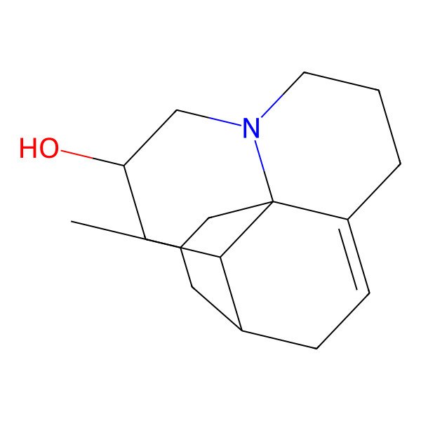 2D Structure of (1R,2R,4R,13S,15R)-15-methyl-6-azatetracyclo[8.6.0.01,6.02,13]hexadec-10-en-4-ol