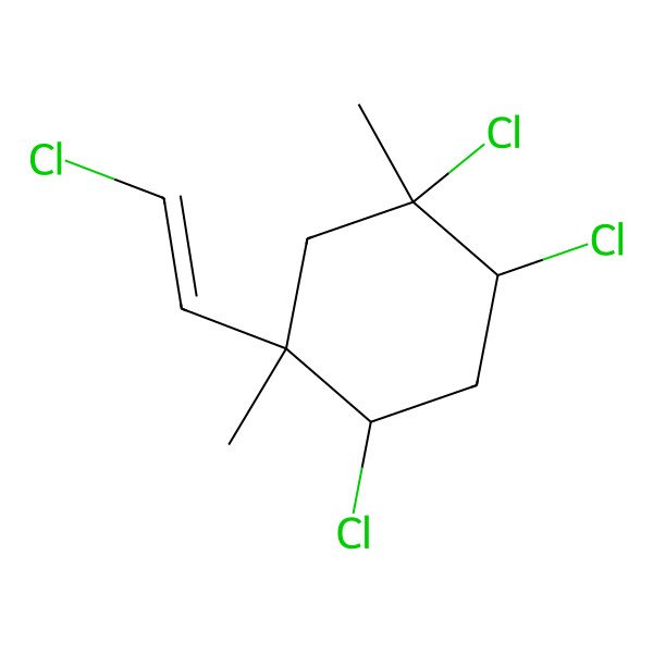 2D Structure of (1R,2R,4R,5R)-1,2,4-trichloro-5-(2-chloroethenyl)-1,5-dimethylcyclohexane