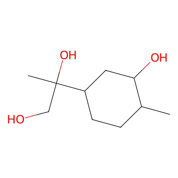 2D Structure of (1R,2R,4R,8S)-(-)-p-menthane-2,8,9-triol