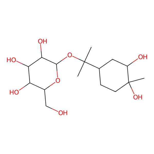 2D Structure of (1R,2R,4S)-p-Menthane-1,2,8-triol 8-glucoside