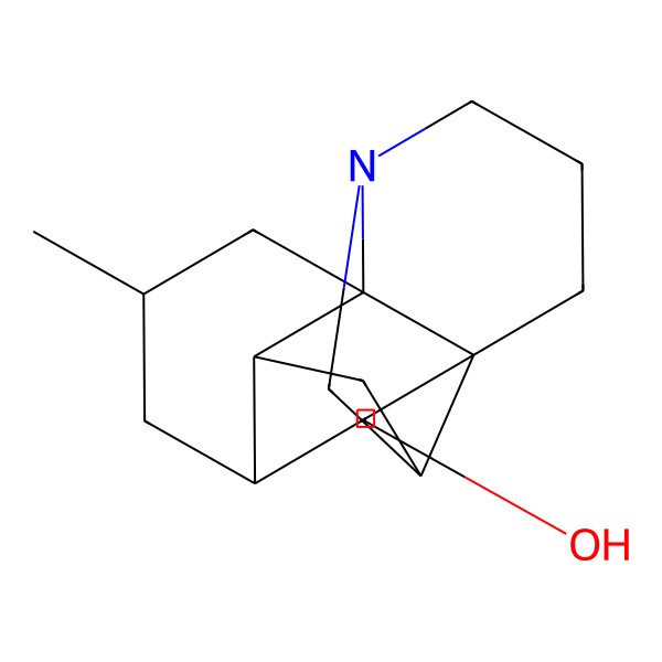 2D Structure of (1R,2R,4S,10R,11S,13S,15R)-15-methyl-6-azapentacyclo[8.6.0.01,6.02,13.04,10]hexadecan-11-ol