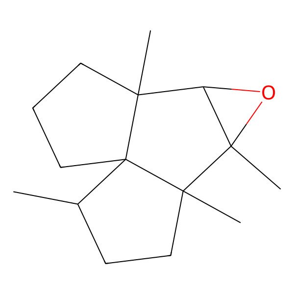 2D Structure of (1R,2R,5R,6S,8R,9R)-2,5,6,9-tetramethyl-7-oxatetracyclo[7.3.0.01,5.06,8]dodecane