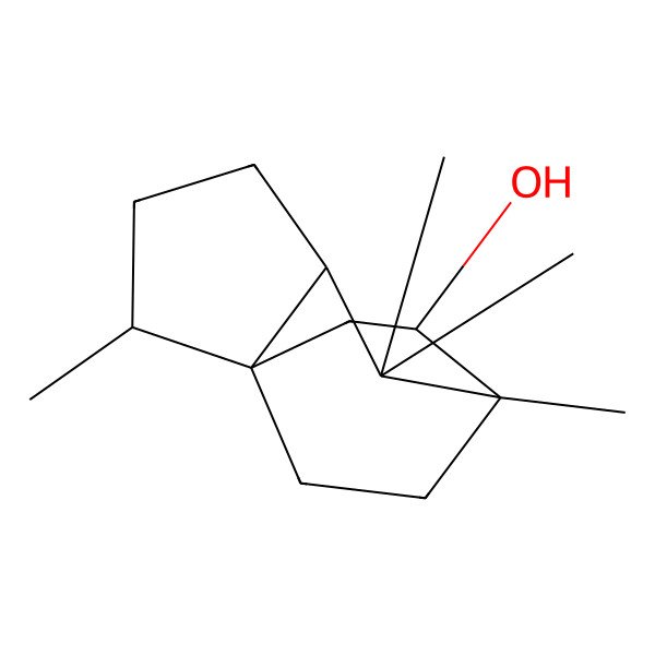 2D Structure of (1R,2R,5R,7R,8S)-2,6,6,7-tetramethyltricyclo[5.2.2.01,5]undecan-8-ol