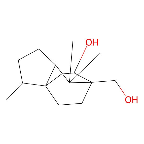 2D Structure of (1R,2R,5R,7R,8S)-7-(hydroxymethyl)-2,6,6-trimethyltricyclo[5.2.2.01,5]undecan-8-ol