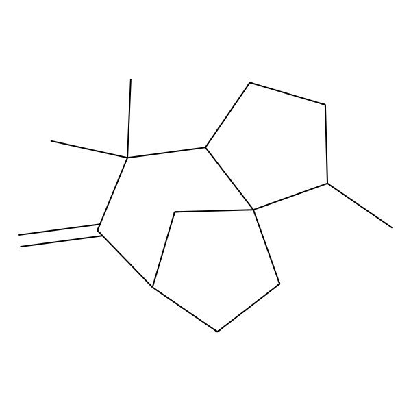 2D Structure of (1R,2R,5R,8S)-2,6,6-trimethyl-7-methylidenetricyclo[6.2.1.01,5]undecane