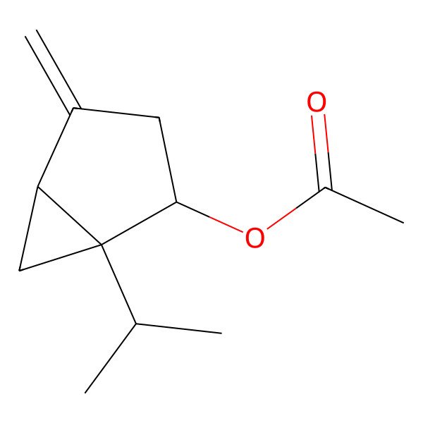 2D Structure of [(1R,2R,5S)-4-methylidene-1-propan-2-yl-2-bicyclo[3.1.0]hexanyl] acetate