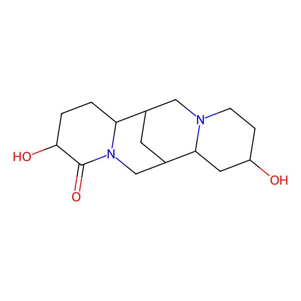 2D Structure of (1R,2R,5S,9R,10S,12S)-5,12-dihydroxy-7,15-diazatetracyclo[7.7.1.02,7.010,15]heptadecan-6-one