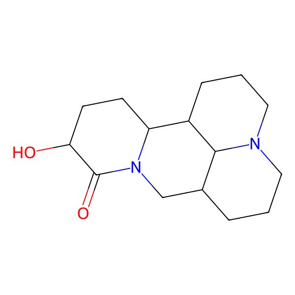 2D Structure of (1R,2R,5S,9R,17S)-5-hydroxy-7,13-diazatetracyclo[7.7.1.02,7.013,17]heptadecan-6-one