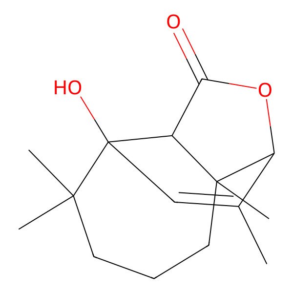 2D Structure of (1R,2R,7S,10R)-7-hydroxy-2,6,6,9-tetramethyl-11-oxatricyclo[5.5.0.02,10]dodec-8-en-12-one