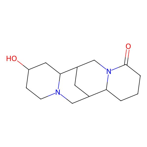 2D Structure of (1R,2R,9R,10S,12R)-12-hydroxy-7,15-diazatetracyclo[7.7.1.02,7.010,15]heptadecan-6-one