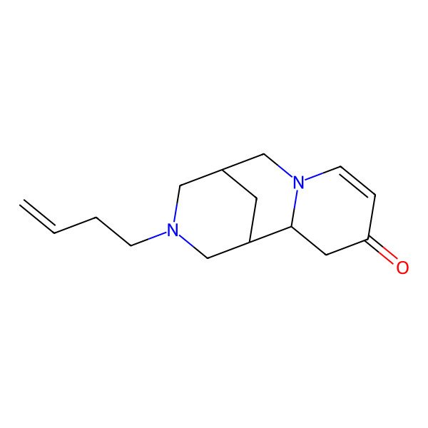 2D Structure of (1R,2R,9S)-11-but-3-enyl-7,11-diazatricyclo[7.3.1.02,7]tridec-5-en-4-one