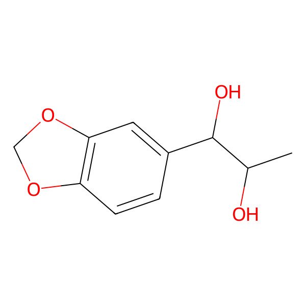 2D Structure of (1R,2S)-1-(1,3-benzodioxol-5-yl)propane-1,2-diol