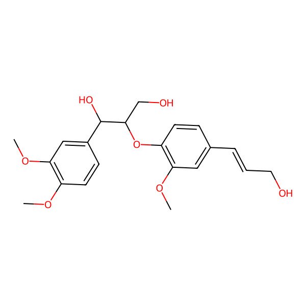 2D Structure of (1R,2S)-1-(3,4-dimethoxyphenyl)-2-[4-[(E)-3-hydroxyprop-1-enyl]-2-methoxyphenoxy]propane-1,3-diol
