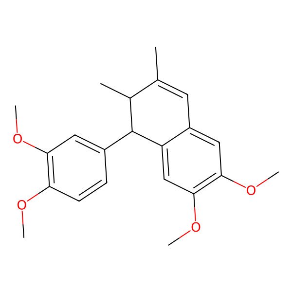 2D Structure of (1R,2S)-1-(3,4-dimethoxyphenyl)-6,7-dimethoxy-2,3-dimethyl-1,2-dihydronaphthalene 2D Structure of (1R,2S)-1-(3,4-dimethoxyphenyl)-6,7-dimethoxy-2,3-dimethyl-1,2-dihydronaphthalene