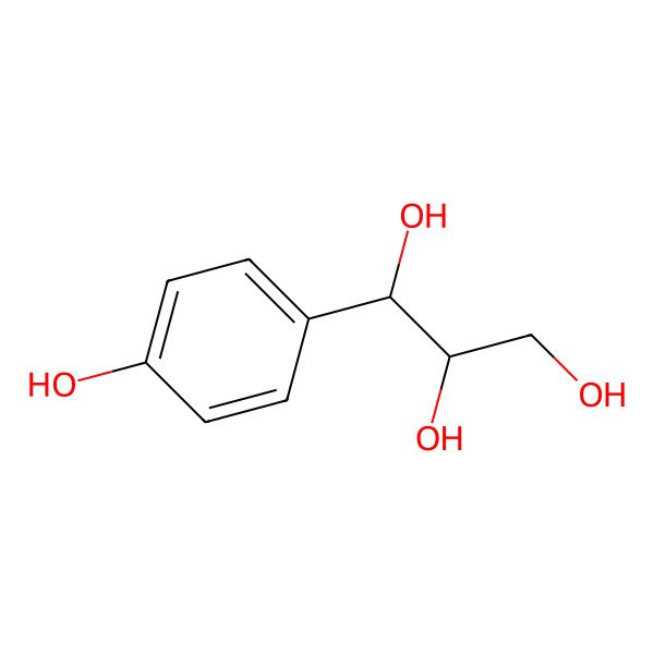 2D Structure of (1R,2S)-1-(4-hydroxyphenyl)propane-1,2,3-triol