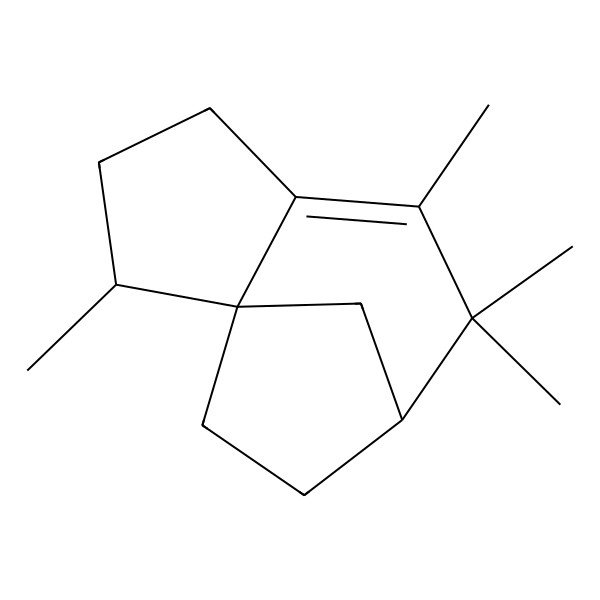 2D Structure of (1R,2S)-2,6,7,7-tetramethyltricyclo[6.2.1.01,5]undec-5-ene