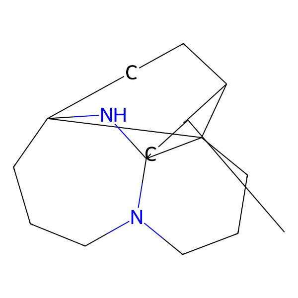 2D Structure of (1R,2S,10R,13R,15R)-15-methyl-6,17-diazapentacyclo[8.6.1.01,6.02,10.02,13]heptadecane