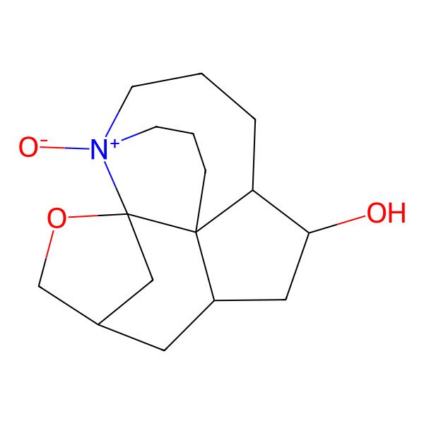 2D Structure of (1R,2S,10S,11S,13S,15R)-6-oxido-17-oxa-6-azoniapentacyclo[13.2.1.01,6.02,10.02,13]octadecan-11-ol