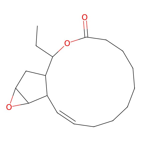 2D Structure of (1R,2S,12Z,14S,15R,17S)-2-Ethyl-3,16-dioxatricyclo[12.4.0.015,17]octadec-12-en-4-one