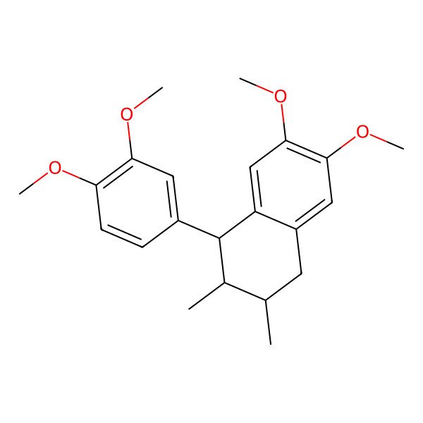 2D Structure of (1R,2S,3R)-1-(3,4-dimethoxyphenyl)-6,7-dimethoxy-2,3-dimethyl-1,2,3,4-tetrahydronaphthalene 2D Structure of (1R,2S,3R)-1-(3,4-dimethoxyphenyl)-6,7-dimethoxy-2,3-dimethyl-1,2,3,4-tetrahydronaphthalene